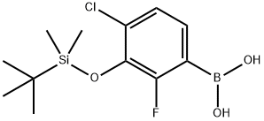 3-(t-Butyldimethylsilyloxy)-4-chloro-2-fluorophenylboronic acid Struktur