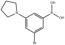 3-Bromo-5-(pyrrolidin-1-yl)phenylboronic acid Struktur