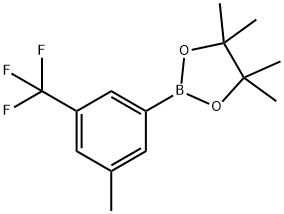 4,4,5,5-Tetramethyl-2-(3-methyl-5-(trifluoromethyl)phenyl)-1,3,2-dioxaborolane Struktur