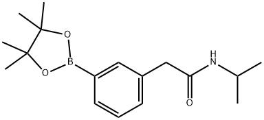 N-Isopropyl-2-[3-(4,4,5,5-tetramethyl-1,3,2-dioxaborolan-2-yl)phenyl]acetamide Struktur