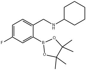 N-(4-Fluoro-2-(4,4,5,5-tetramethyl-1,3,2-dioxaborolan-2-yl)benzyl)cyclohexanamine Struktur