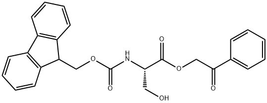 N-(9-Fluorenylmethoxycarbonyl)-L-serine Phenacyl Ester Struktur