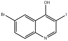 6-bromo-3-iodoquinolin-4-ol Struktur