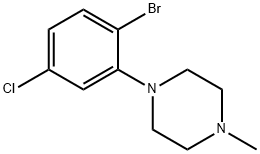 1-(2-Bromo-5-chlorophenyl)-4-methylpiperazine Struktur