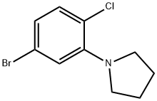 4-Bromo-1-chloro-2-pyrrolidinobenzene Struktur