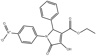 1-(4-Nitrophenyl)-4,5-dioxo-2-phenyl-3-pyrrolidinecarboxylic acid ethyl ester Struktur