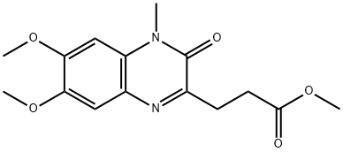 3,4-Dihydro-6,7-dimethoxy-4-methyl-3-oxo-2-quinoxalinepropanoic Acid Methyl Ester Struktur