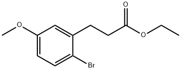 2-Bromo-5-methoxy-benzenepropanoic acidethylester Struktur