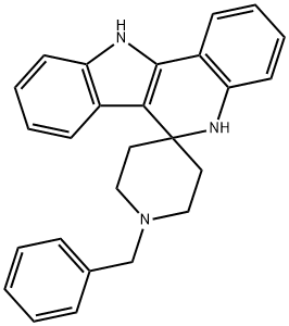 5,11-Dihydro-1'-(phenylmethyl)-spiro[6H-indolo[3,2-c]quinoline-6,4'-piperidine] Struktur