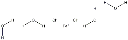 Iron(II) chloride tetrahydrate Struktur