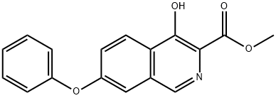 Methyl 4-hydroxy-7-phenoxyisoquinoline-3-carboxylate Struktur