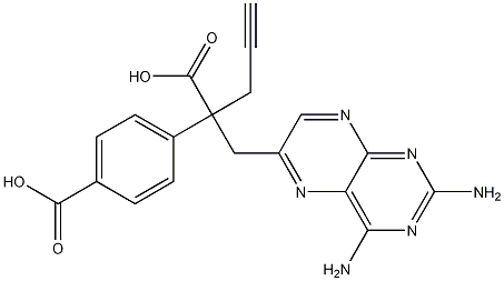 2,4-二氨基-ALPHA-(4-羧基苯基)-ALPHA-2-丙炔基-6-蝶啶丙酸, 146464-92-8, 結(jié)構(gòu)式