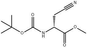 (S)-METHYL 2-(TERT-BUTOXYCARBONYLAMINO)-3-CYANOPROPANOATE Structure