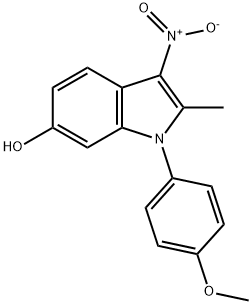 1-(4-Methoxyphenyl)-2-methyl-3-nitro-1H-indol-6-ol Struktur