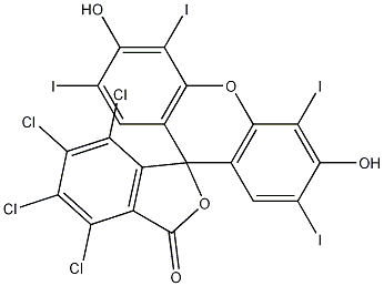 Spiro(isobenzofuran-1(3H),9'(9H)-xanthen)-3-one, 4,5,6,7-tetrachloro-3',6'-dihydroxy-2',4',5',7'-tetraiodo- Struktur