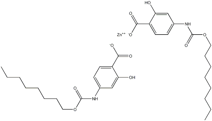 Bis[4-(octyloxycarbonylamino)salicylic acid]zinc salt Struktur