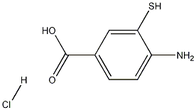 4-Amino-3-mercaptobenzoic  acid  HCl Struktur