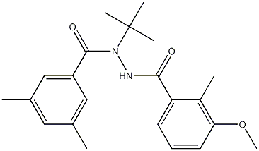 Benzoic acid, 3-methoxy-2-methyl-, 2-(3,5-dimethylbenzoyl)-2-(1,1-dimethylethyl)hydrazide Struktur