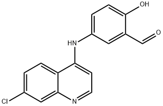 5-[(7-Chloro-4-quinolinyl)amino]-2-hydroxybenzaldehyde Struktur