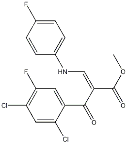 2-(2,4-Dichloro-5-fluorobenzoyl)-3-(4'-fluoro-phenylamino)-acrylic methylester Struktur