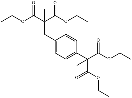 Diethyl 2-[4-(2,2-Dicarboethoxypropyl)phenyl]-2-methyl Malonate Struktur