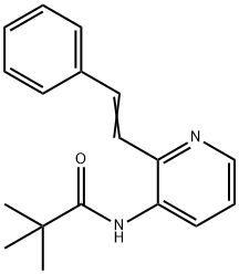 Propanamide, 2,2-dimethyl-N-[2-(2-phenylethenyl)-3-pyridinyl]- Struktur