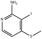 2-amino-3-iodo-4-(methylthio)pyridine Struktur