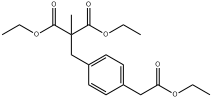 4-(2,2-Dicarboethoxy-propyl)phenylacetic Acid Ethyl Ester Struktur