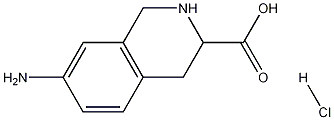 7-Amino-1,2,3,4-tetrahydro-3-isoquinolinecarboxylic acidhydrochloride Struktur