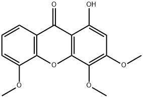 1-Hydroxy-3,4,5-trimethoxyxanthone Struktur