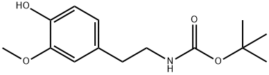 tert-butyl 4-hydroxy-3-methoxyphenethylcarbamate Struktur