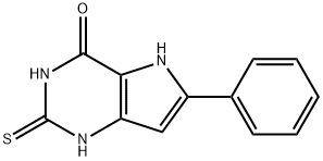 2-mercapto-6-phenyl-5H-pyrrolo[3,2-d]pyrimidin-4-ol Struktur