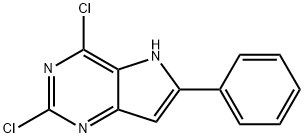 2,4-dichloro-6-phenyl-5H-pyrrolo[3,2-d]pyrimidine Struktur