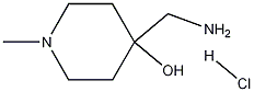 4-(Aminomethyl)-1-methyl-4-piperidinolhydrochloride Struktur