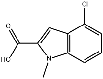 4-chloro-1-methyl-1H-indole-2-carboxylic acid Struktur