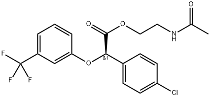 4-Chloro-alpha-[3-(trifluoromethyl)phenoxy]benzeneacetic acid 2-(acetylamino)ethyl ester Struktur