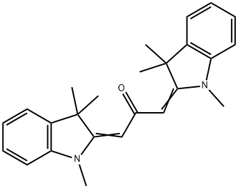 1,3-Bis(1,3-dihydro-1,3,3-trimethyl-2H-indol-2-ylidene)-2-propanone Struktur