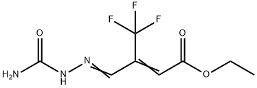 3-[[2-(Aminocarbonyl)hydrazinylidene]methyl]-4,4,4-trifluoro-2-butenoic Acid Ethyl Ester Struktur