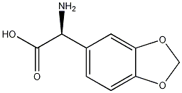 (S)- alpha-amino-1,3-Benzodioxole-5-acetic acid Struktur