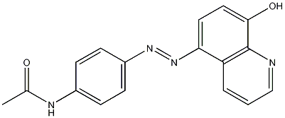 Acetanilide, 4'-((8-hydroxy-5-quinolyl)azo)- Struktur