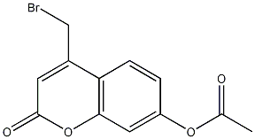 4-Bromomethyl-7-Acetoxycoumarin Struktur