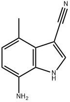 7-amino-4-methyl-1H-indole-3-carbonitrile Struktur