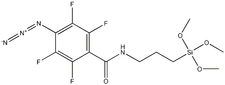 N-(3-Trimethoxysilylpropyl)-4-azido-2,3,5,6-tetrafluorobenzamide Struktur