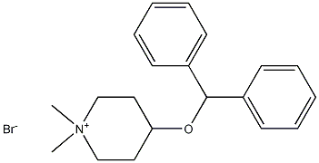 Piperidinium, 1,1-dimethyl-4-(diphenylmethoxy)-, bromide Struktur