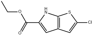 2-Chloro-6H-thieno[2,3-b]pyrrole-5-carboxylic acid ethyl ester Struktur