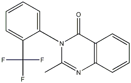 3-[2-(Trifluoromethyl)phenyl]-2-methylquinazolin-4(3H)-one Struktur