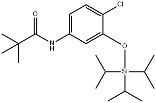 N-[4-Chloro-3-(triisopropylsilyloxy)phenyl]-2,2-dimethylpropanamide Struktur