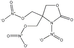 3-Nitro-4,4-bis[(nitrooxy)methyl]-2-oxazolidinone Struktur