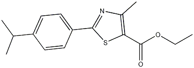 5-Thiazolecarboxylic acid, 4-methyl-2-[4-(1-methylethyl)phenyl]-, ethyl ester Struktur