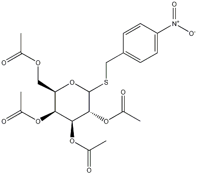 4-Nitrobenzyl 2,3,4,6-Tetra-O-acetyl-1-thio--D-galactopryranoside Struktur